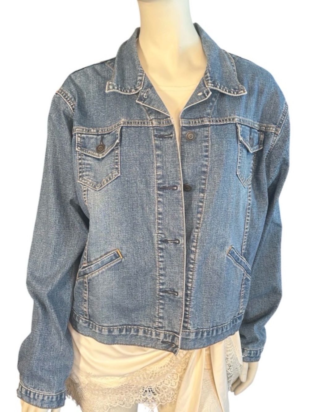 Levi’s Strauss Signature Vintage Denim Jacket Blue Size XL (16-18) EUC